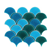 Gạch Mosaic vảy cá men rạn mix màu mix 11625 - Daisan Store