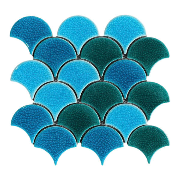 Gạch Mosaic vảy cá men rạn Mix111625 - Daisan Store