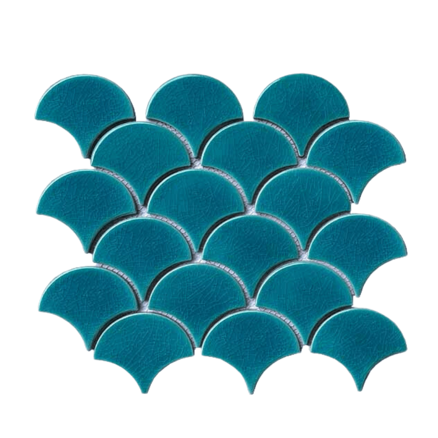 Gạch Mosaic Vảy Cá Rạn Đơn Xanh Dương MHF 01 - Daisan Store