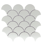 Gạch Mosaic vảy cá trơn trắng bóng KT 95x85mm mã S8501 - Daisan Store
