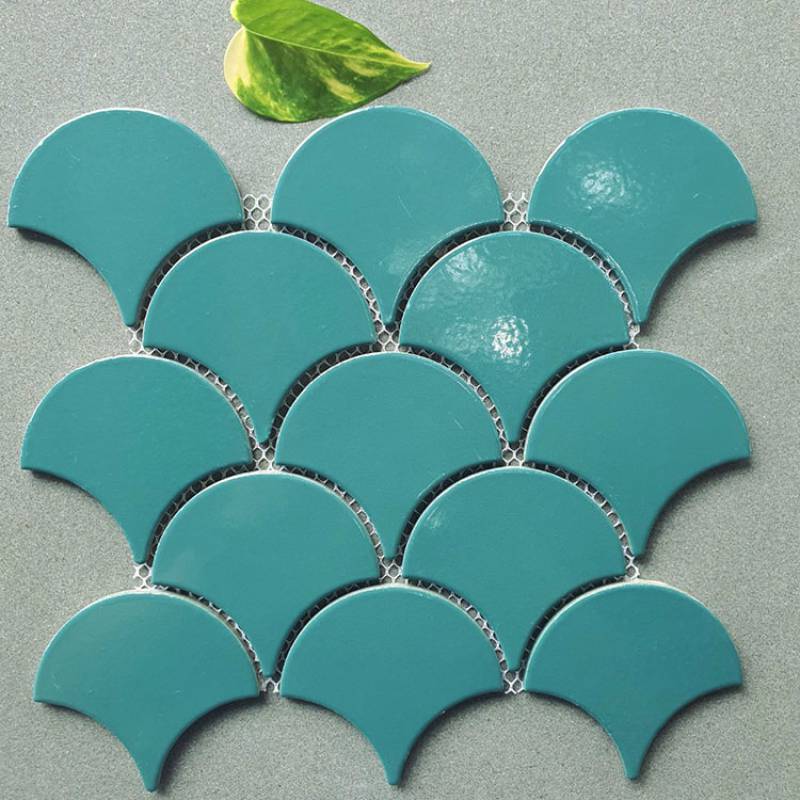 Gạch Mosaic vảy cá xanh trung men bóng GP - FT118B6 - Daisan Store