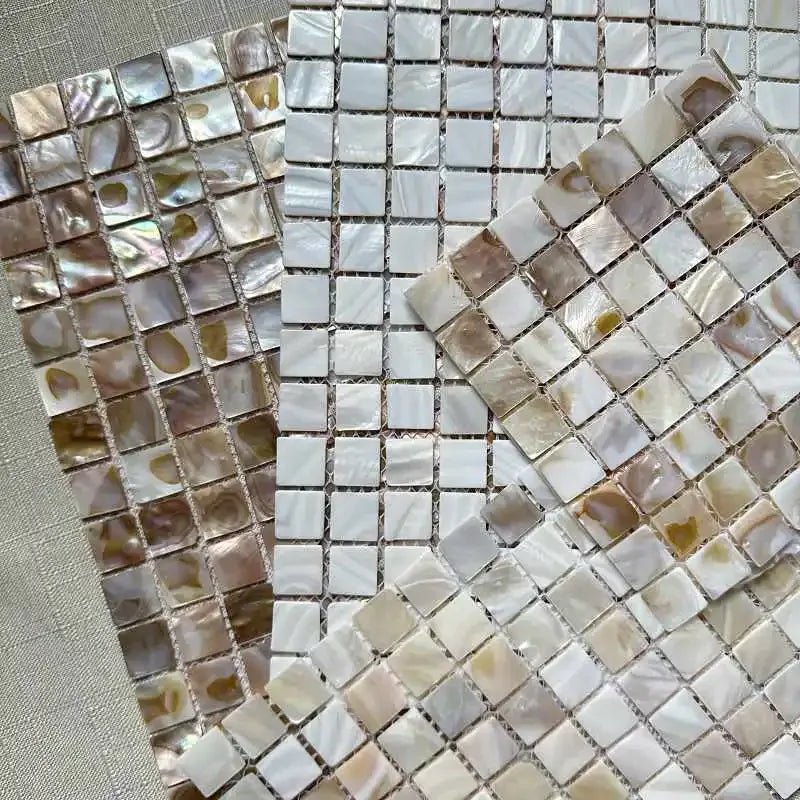 Gach Mosaic Vo Trai Trang Tu Nhien Op Tuong Bep Phong Tam - Daisan Store