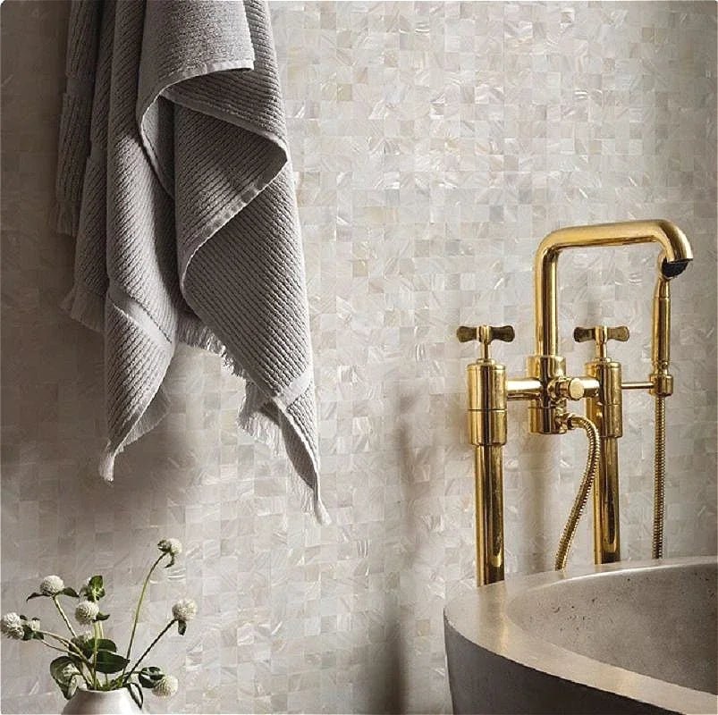 Gach Mosaic Vo Trai Trang Tu Nhien Op Tuong Bep Phong Tam - Daisan Store