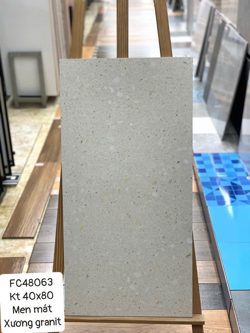 Gạch nhập khẩu Trung Quốc 40×80 vân đá Terrazzo 48063X - Daisan Store