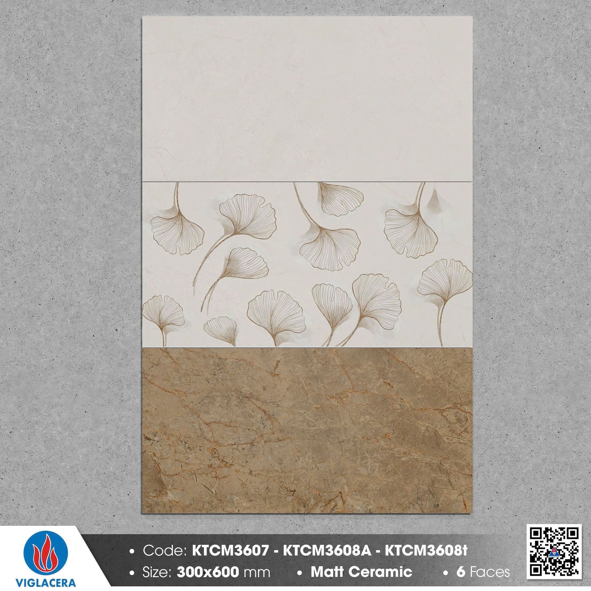 Gạch ốp kem mờ KTCM 3607 KT 30x60cm - Daisan Store