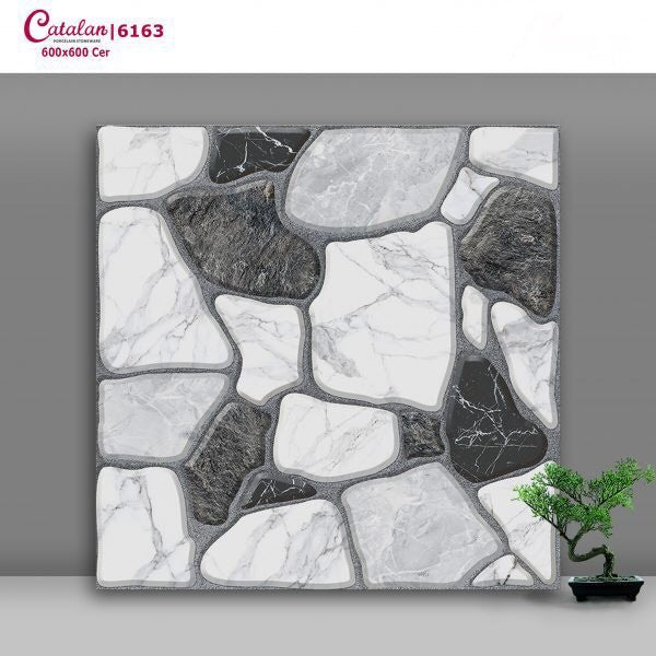 Gạch ốp lát 60×60 cm Catalan giả sỏi 6163 - Daisan Store