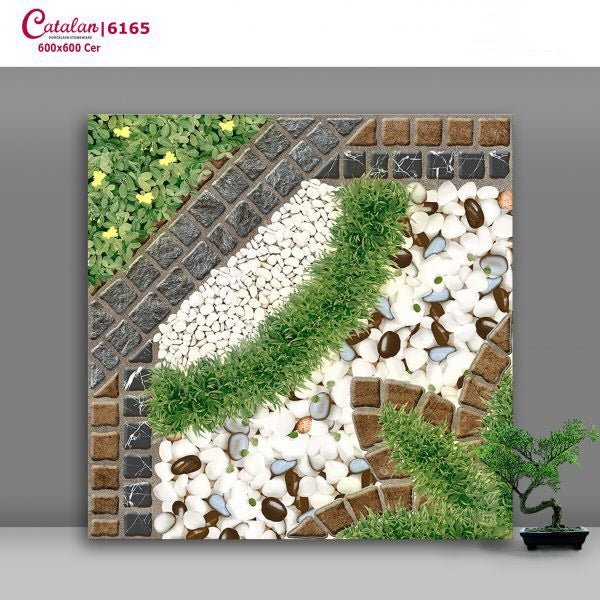 Gạch ốp lát 60×60 cm Catalan giả sỏi cỏ 6165 - Daisan Store