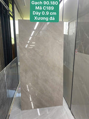 Gạch Ốp Lát 90x180cm Trung Quốc màu vân đá nâu ánh vàng nhạt C189 - Daisan Store