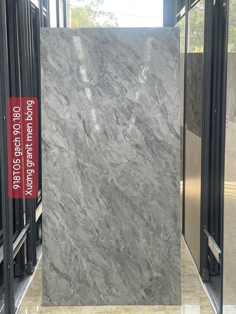 Gạch Ốp Lát 90x180cm Trung Quốc màu vân đá nâu ánh vàng nhạt C189 - Daisan Store