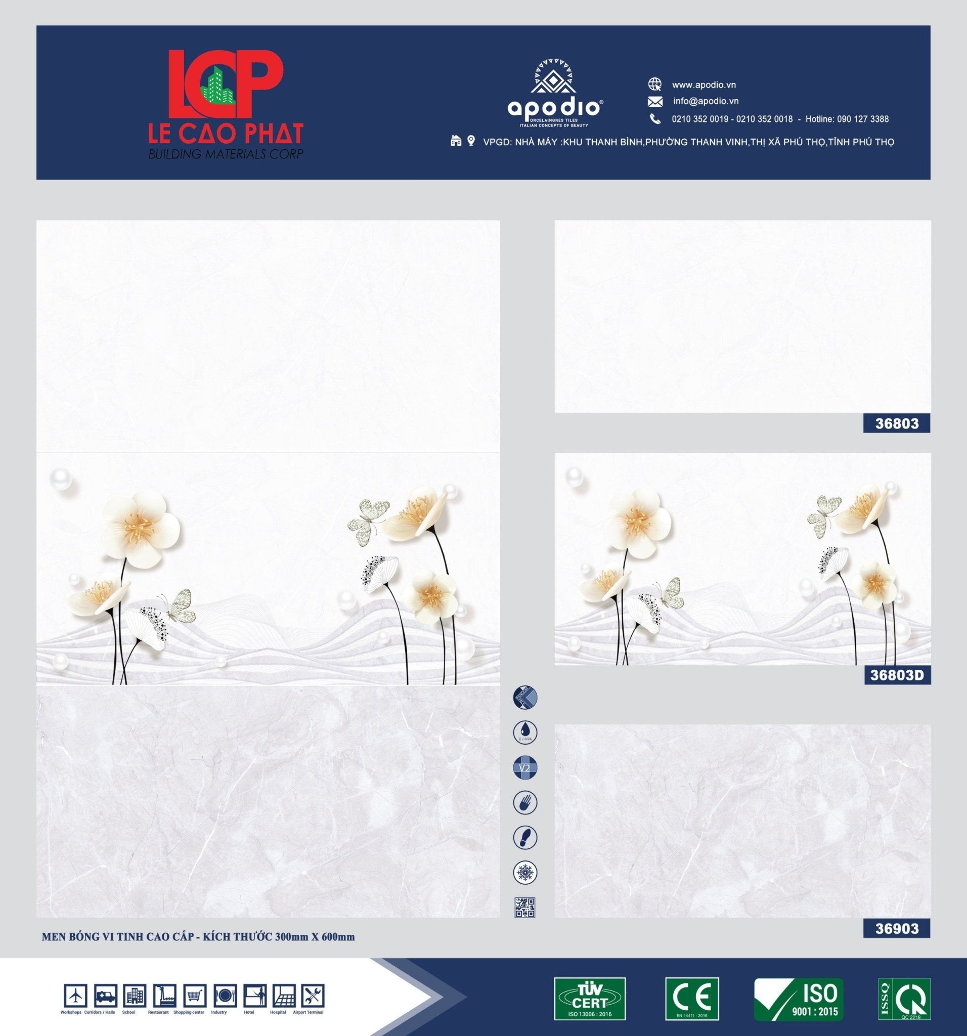 Gạch ốp lát Apodio 36803 36803D 36903 - Daisan Store