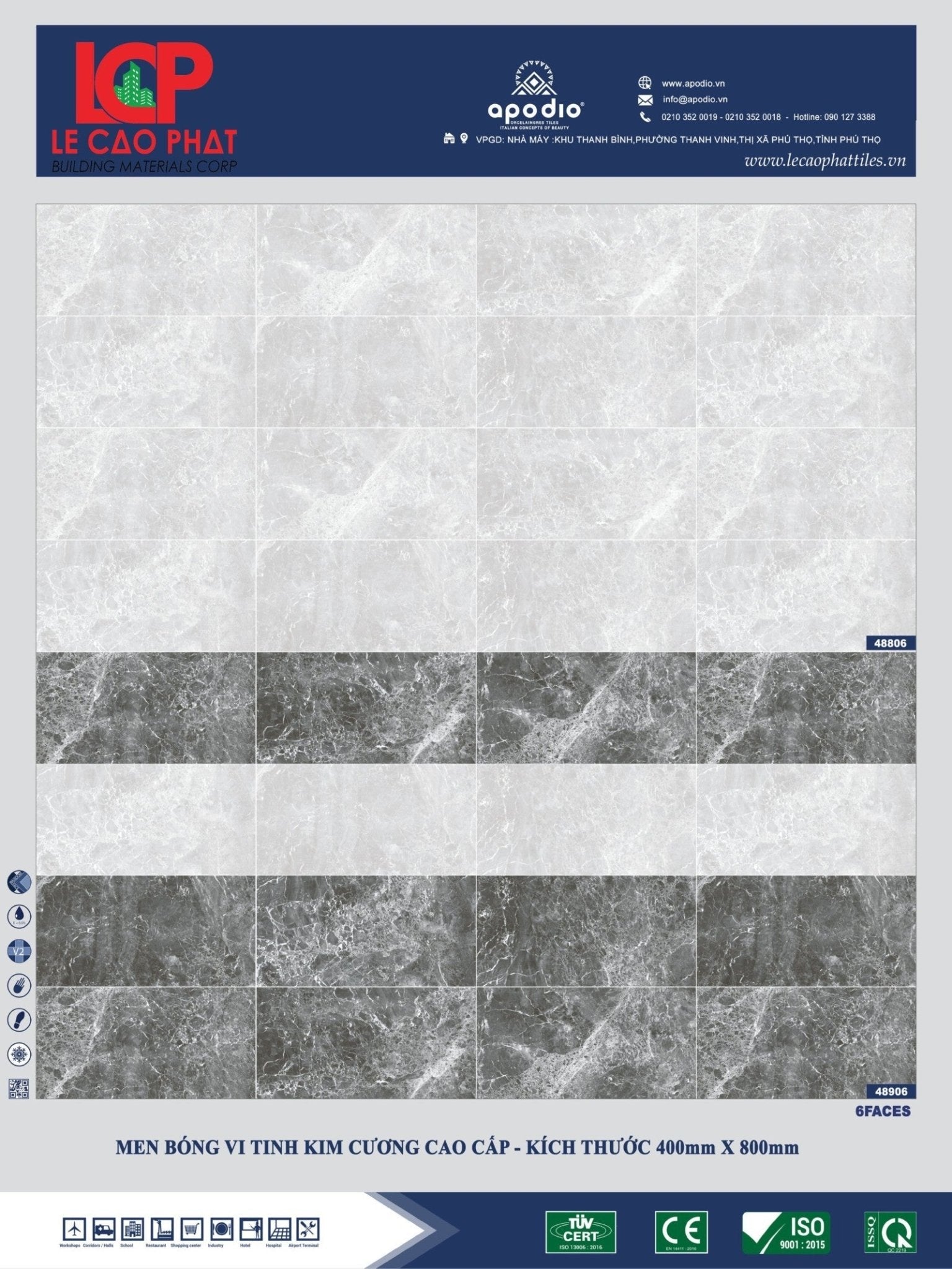 Gạch ốp lát Apodio 48806 48906 - Daisan Store