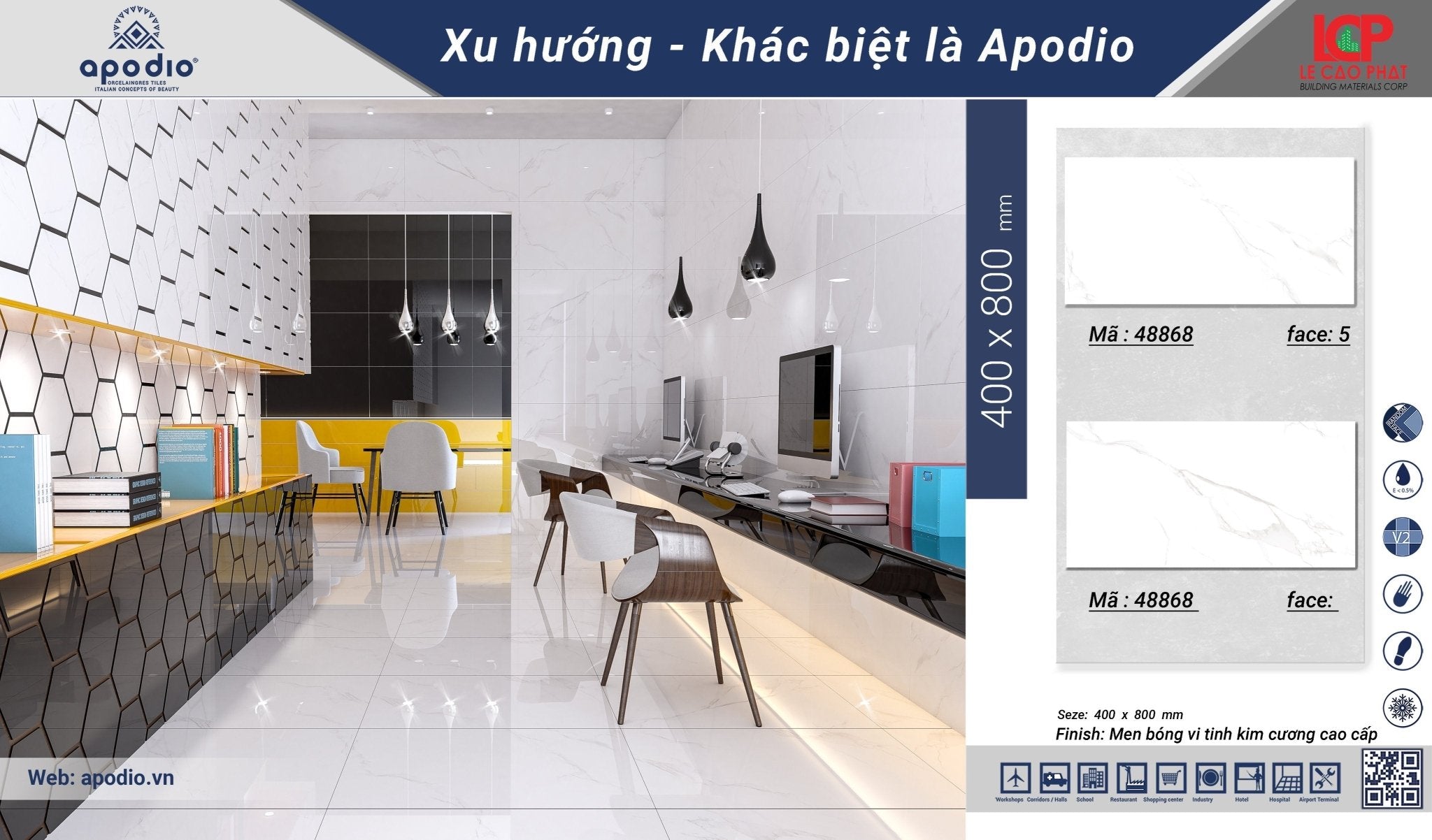 Gạch ốp lát Apodio 48868 - Daisan Store