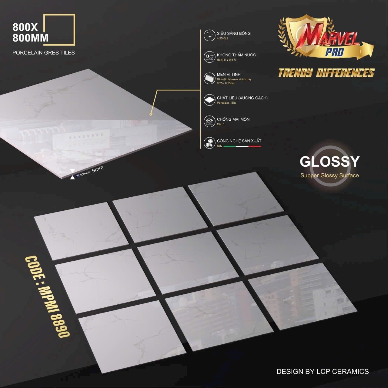 Gạch ốp lát Apodio 8890 (Bóng) - Daisan Store