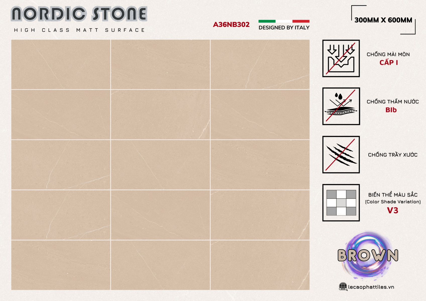 Gạch ốp lát Apodio A36NB302 (Matt) - Daisan Store