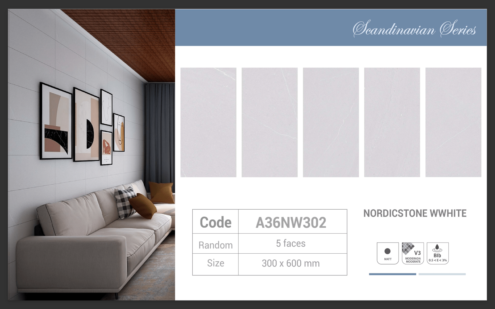 Gạch ốp lát Apodio A36NW302 (Matt) - Daisan Store