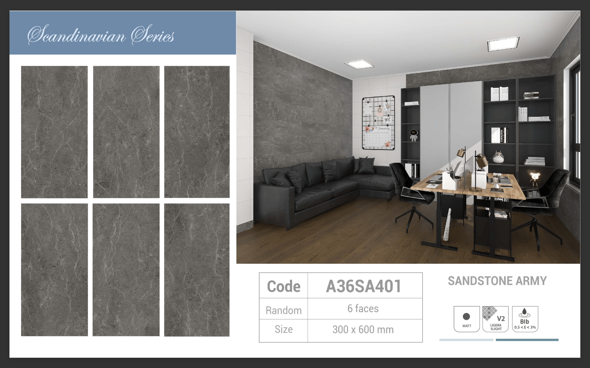 Gạch ốp lát Apodio A36SA401 (Matt) - Daisan Store