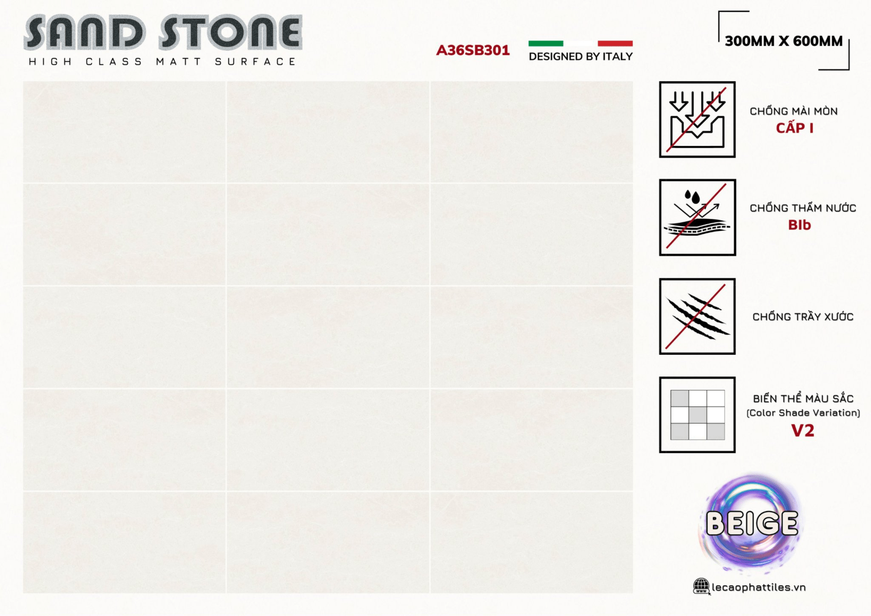 Gạch ốp lát Apodio A36SB301 (Matt) - Daisan Store