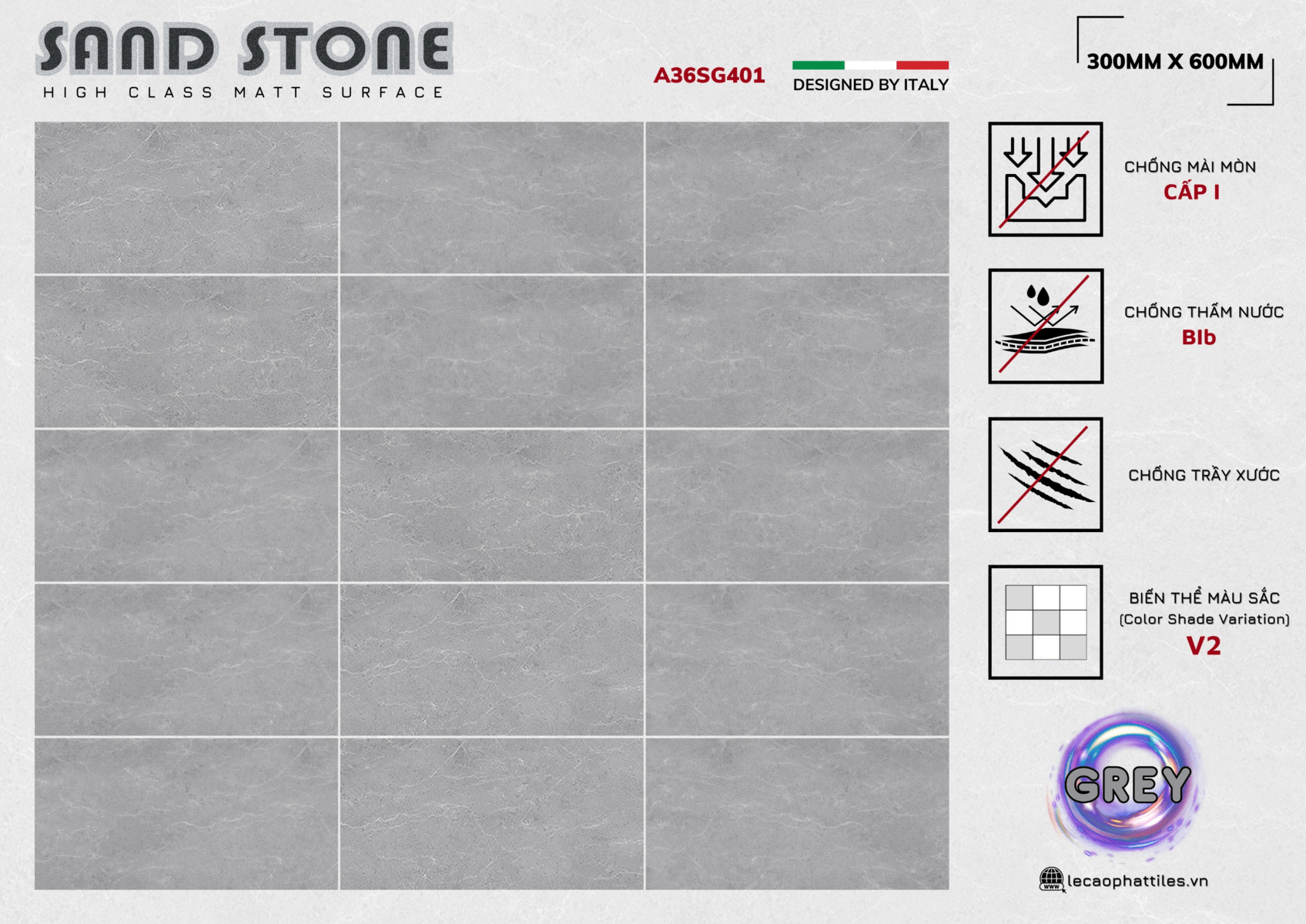 Gạch ốp lát Apodio A36SG401 (Matt) - Daisan Store