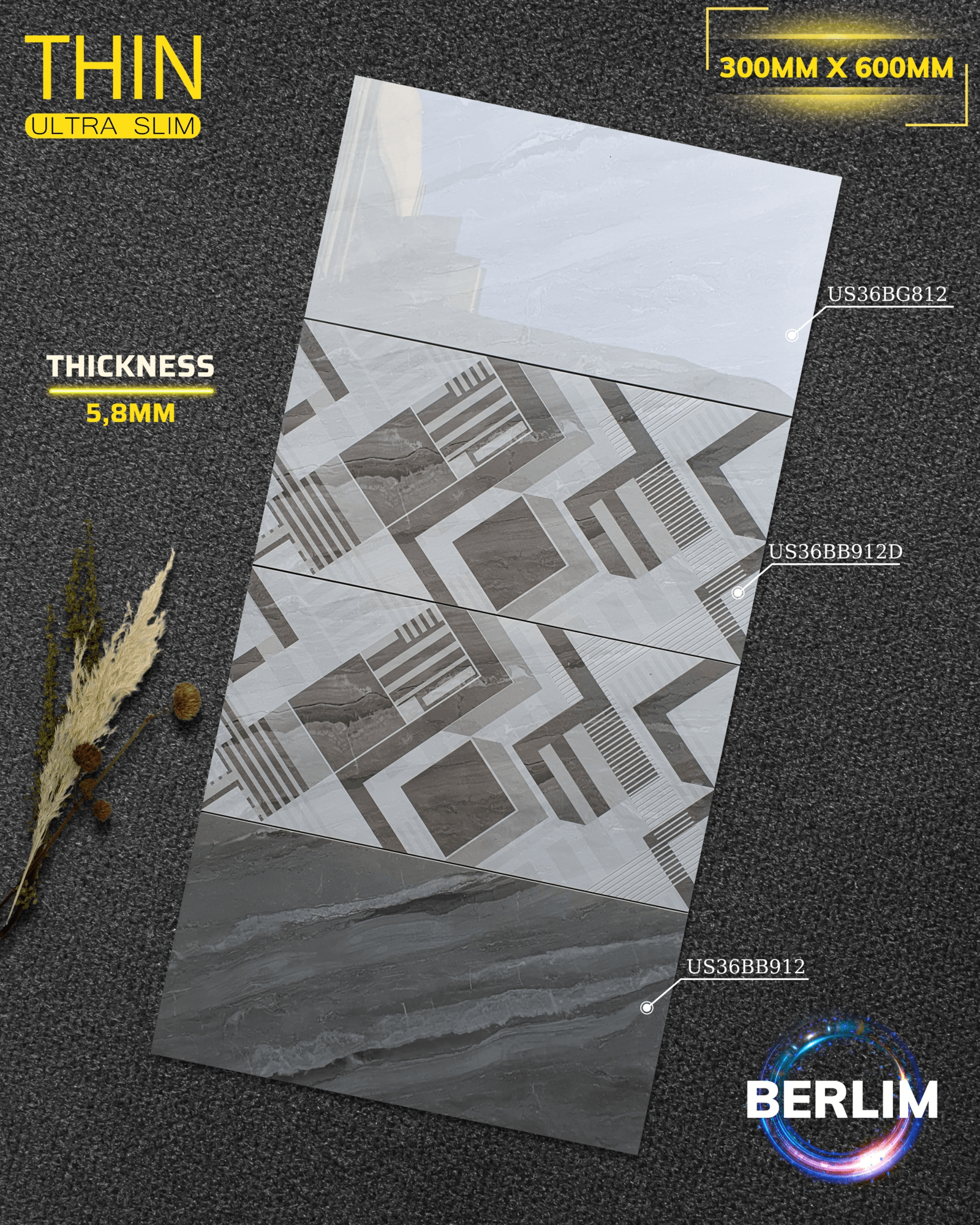 Gạch ốp lát Apodio BG812 BB912D BB912 (Bóng) - Daisan Store