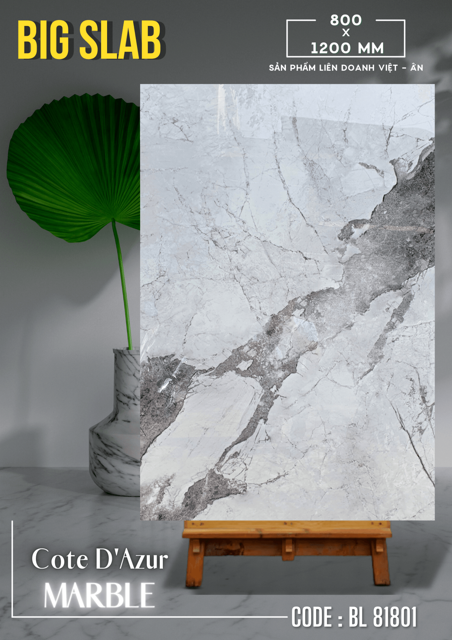 Gạch ốp lát Apodio BL 81801 Big Slab - Daisan Store