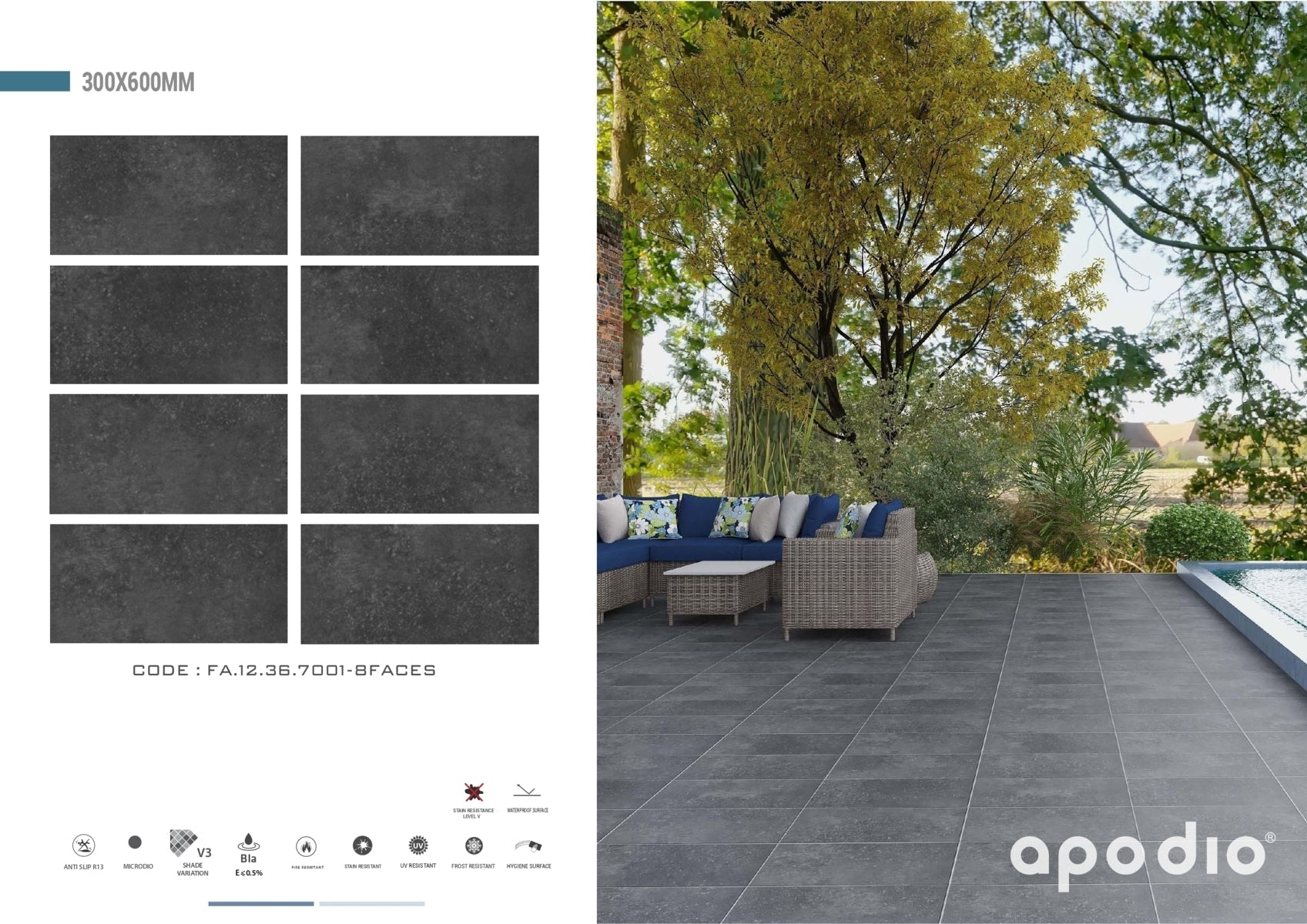 Gạch ốp lát Apodio FA12367001 (12mm) - Daisan Store