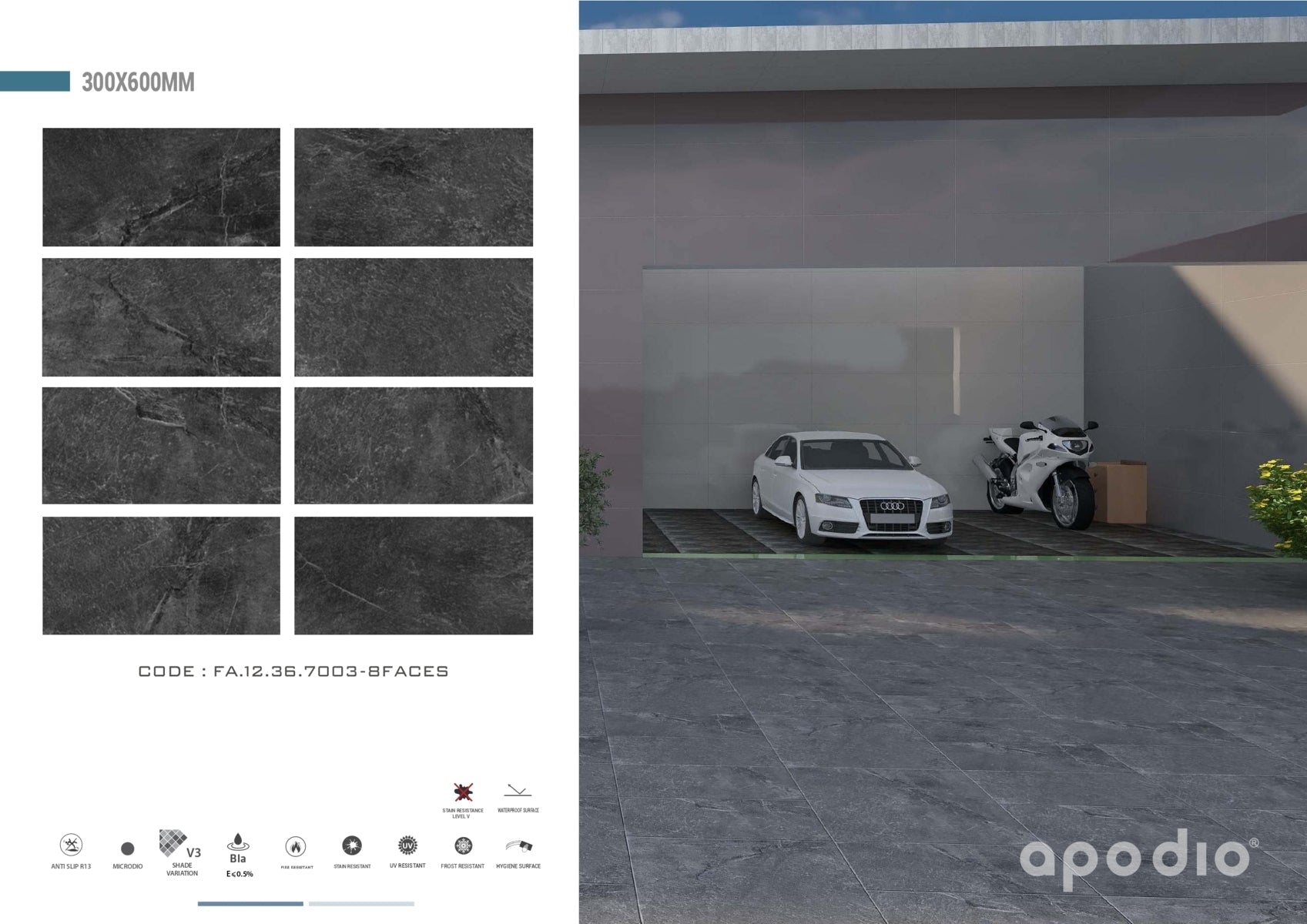 Gạch ốp lát Apodio FA12367003 (dày 12mm) - Daisan Store