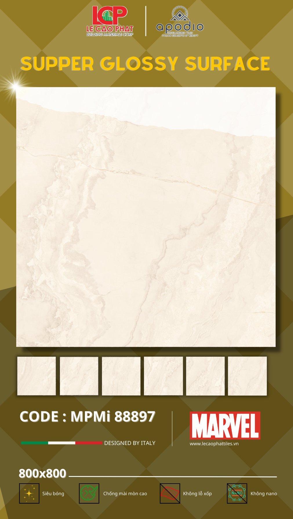 Gạch ốp lát Apodio MARVEL 88897 - Daisan Store