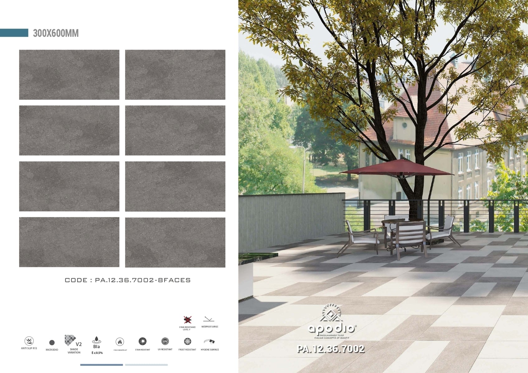 Gạch ốp lát Apodio PA12367002 (dày 12mm) - Daisan Store