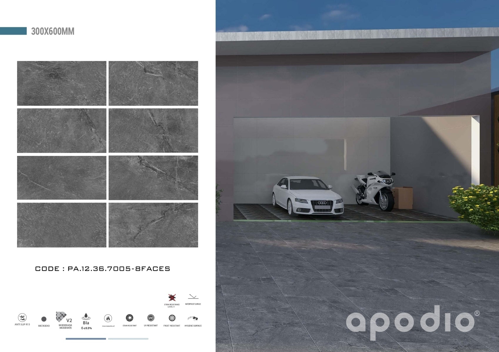 Gạch ốp lát Apodio PA12367005 (dày 12mm) - Daisan Store