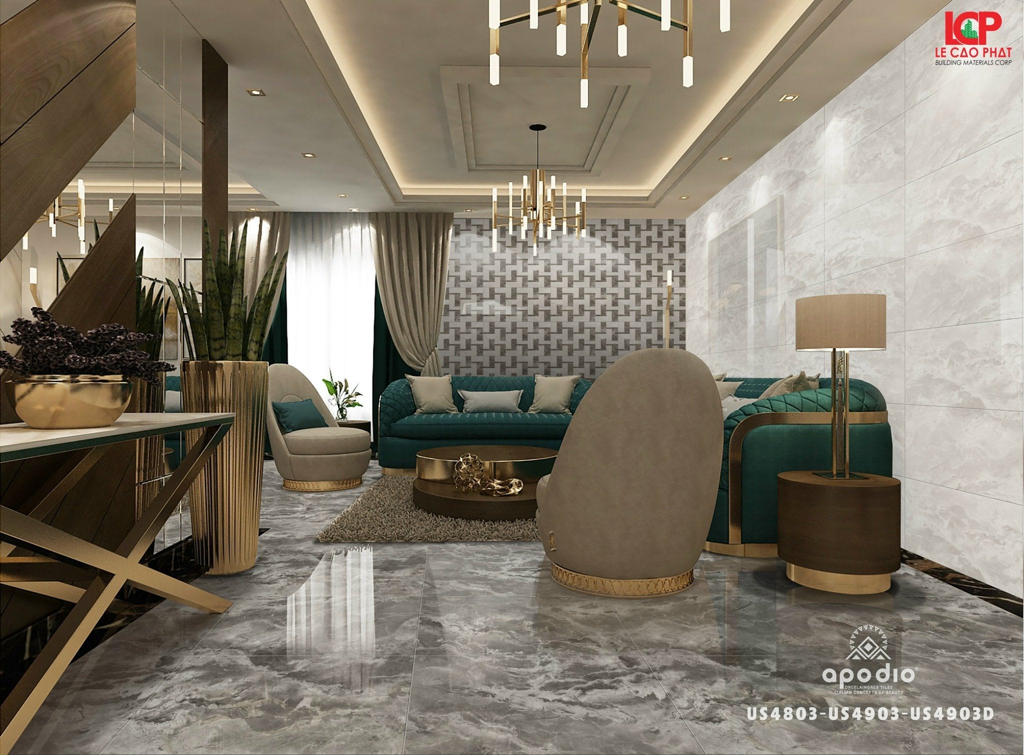 Gạch ốp lát Apodio US 4803 US 4903 US 4903D (398x798x5.8MM) - Daisan Store