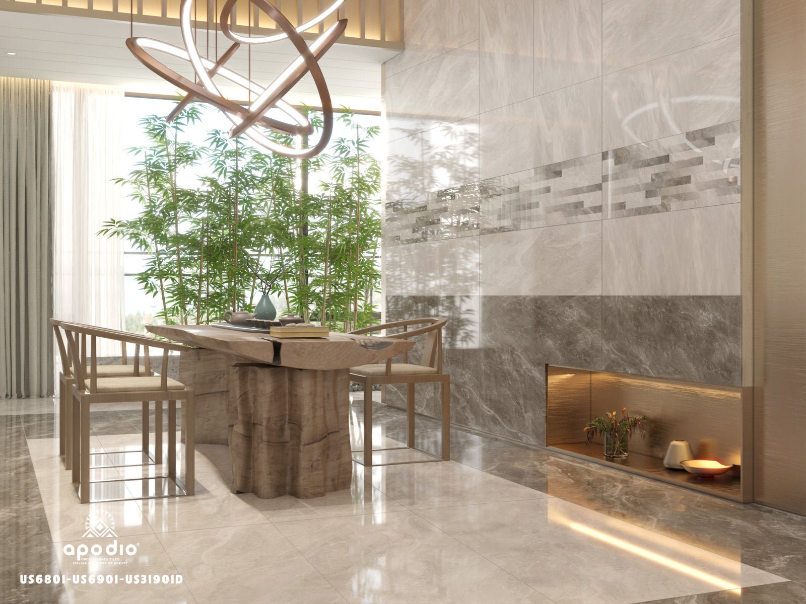 Gạch ốp lát Apodio US 6801 US 6901 US 31901D (598x1198x5.8mm) - Daisan Store