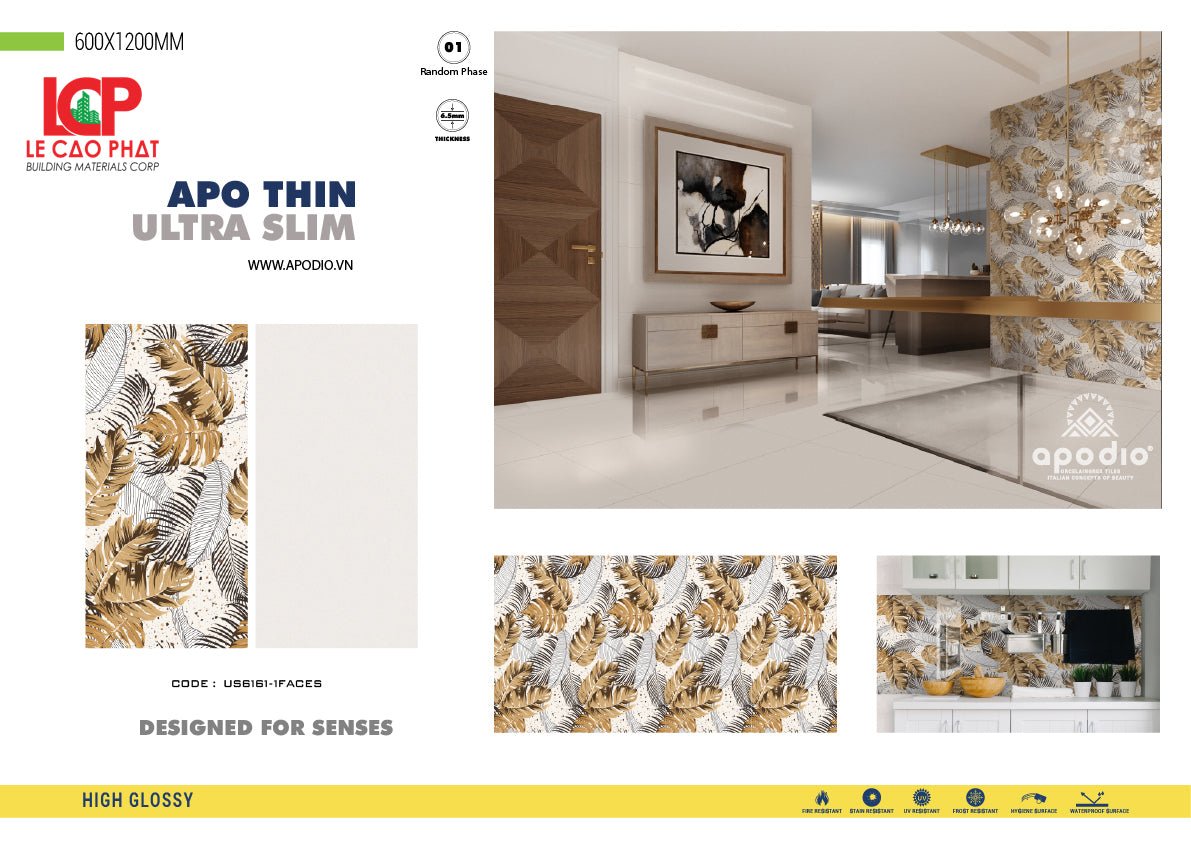Gạch ốp lát Apodio US 6863 (598x1198x5.8mm) - Daisan Store