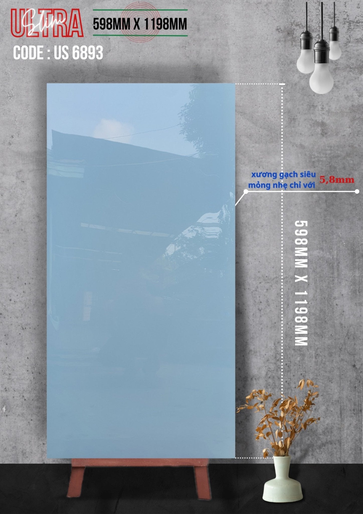 Gạch ốp lát Apodio US 6893 (598x1198x5.8mm) - Daisan Store