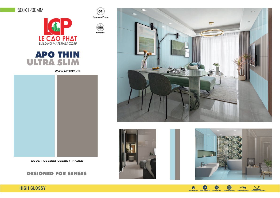 Gạch ốp lát Apodio US 6893 (598x1198x5.8mm) - Daisan Store