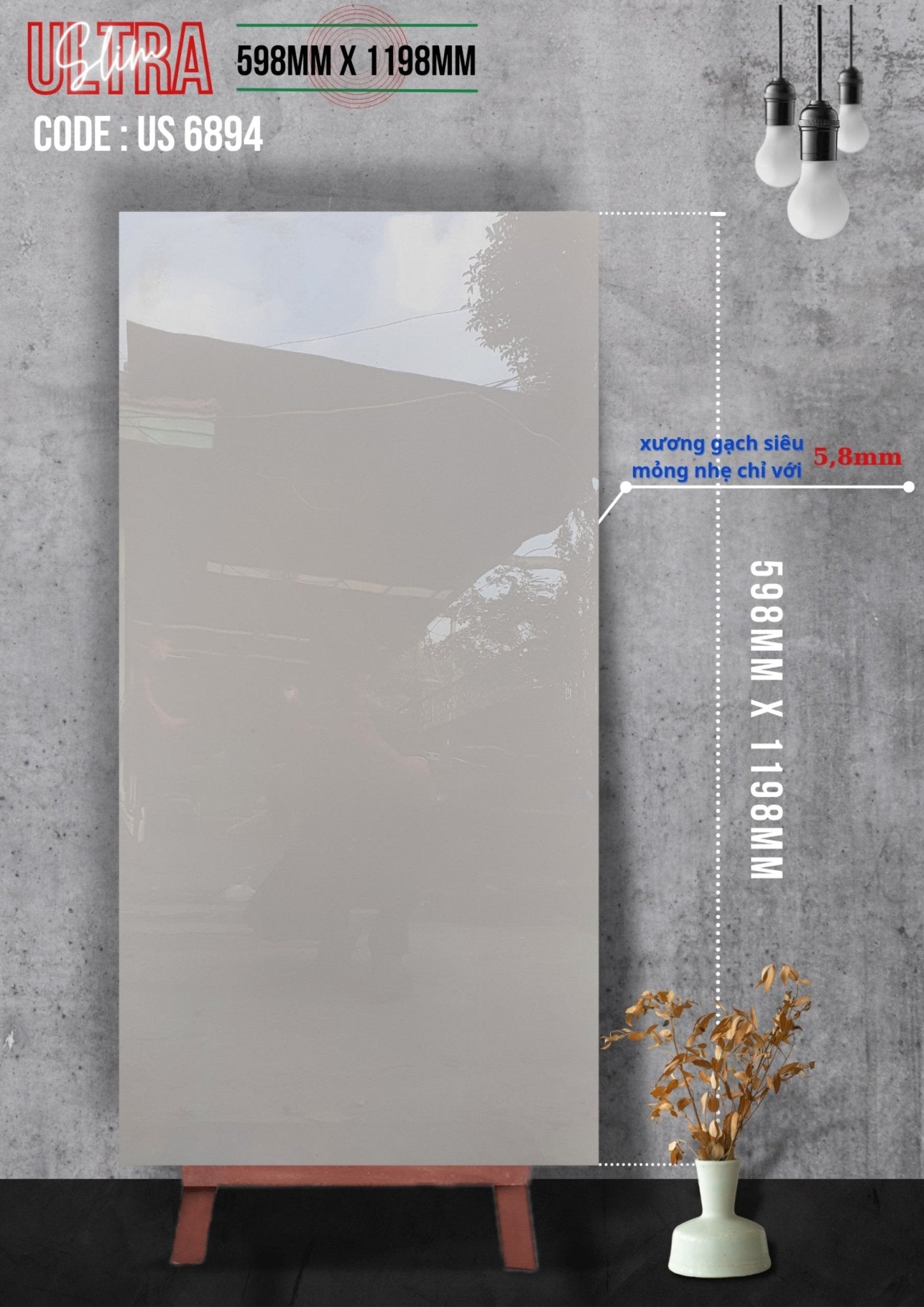 Gạch ốp lát Apodio US 6894 (598x1198x5.8mm) - Daisan Store