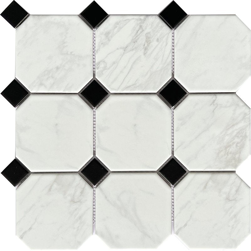 Gạch Ốp Lát Bếp Hình Bát Giác Trắng Sứ Kháng Khuẩn 6mm - Daisan Store