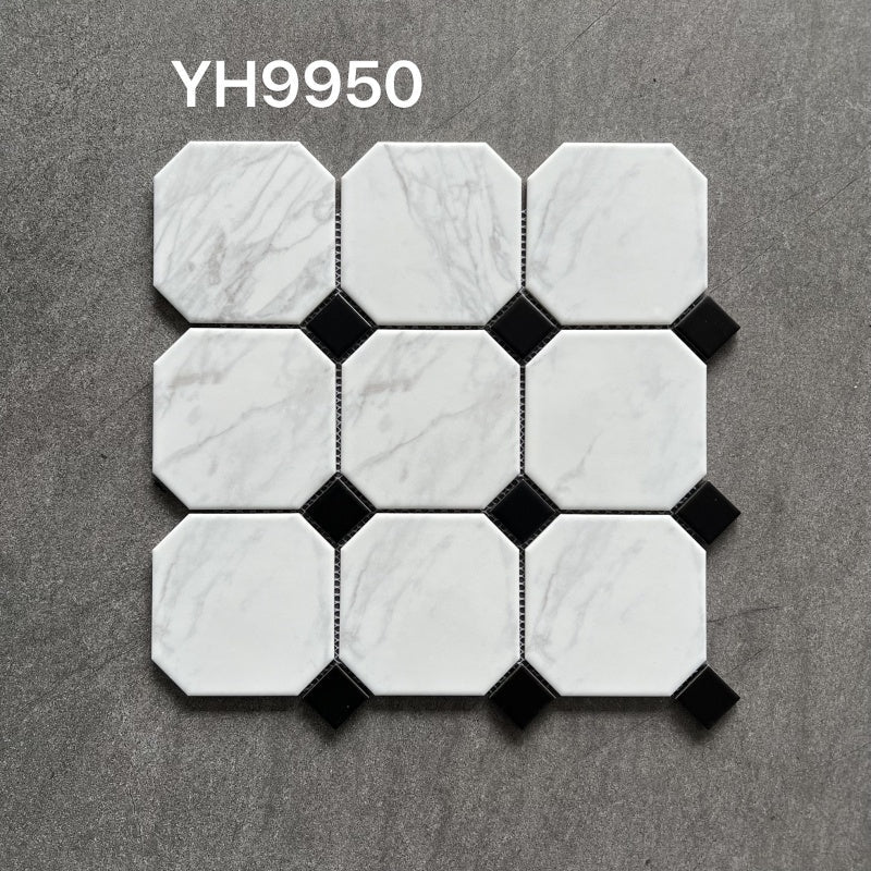 Gạch Ốp Lát Bếp Hình Bát Giác Trắng Sứ Kháng Khuẩn 6mm - Daisan Store