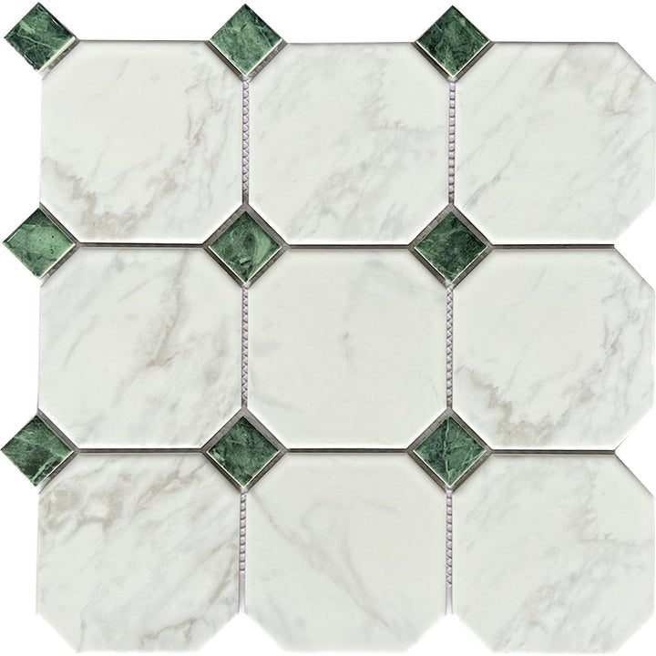 Gạch Ốp Lát Bếp Hình Bát Giác Trắng Sứ Kháng Khuẩn 6mm - Daisan Store