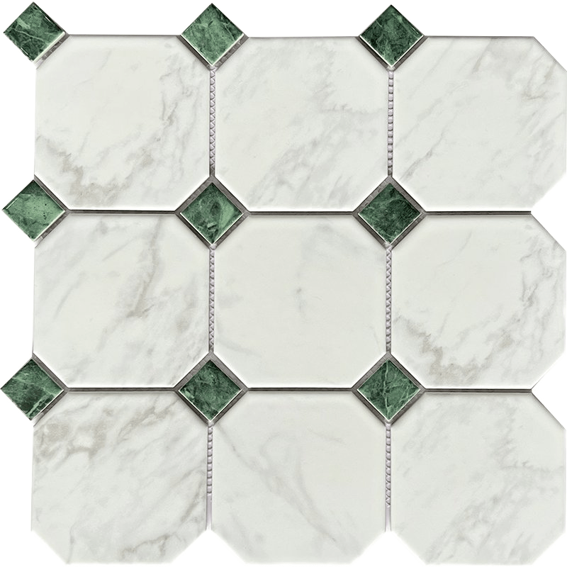 Gạch Ốp Lát Bếp Hình Bát Giác Trắng Sứ Kháng Khuẩn 6mm - Daisan Store