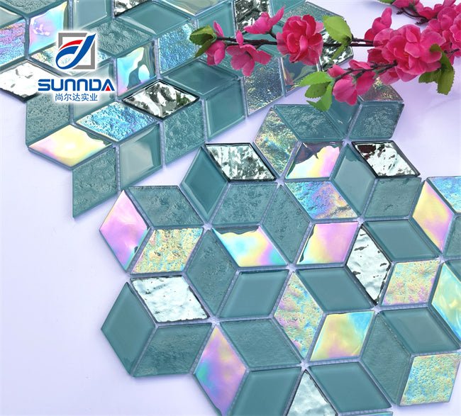 Gạch ốp lát trang trí hồ bơi, nhà bếp, nhà tắm bằng đá cẩm thạch, gốm, kính, kim loại, kích thước tùy chỉnh - Daisan Store