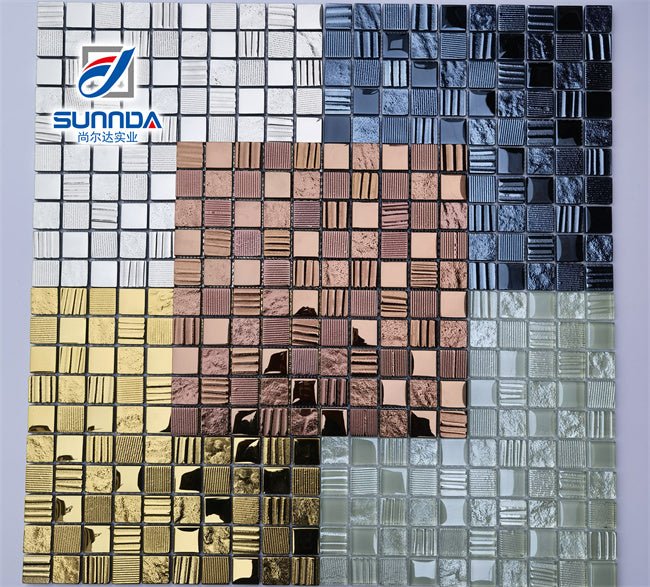 Gạch ốp lát trang trí hồ bơi, nhà bếp, nhà tắm bằng đá cẩm thạch, gốm, kính, kim loại, kích thước tùy chỉnh - Daisan Store