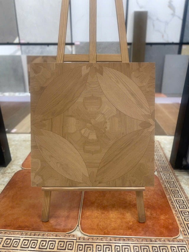 Gạch Ốp Lát vân gỗ bông hoa Trung Quốc 60x60cm 622 - Daisan Store