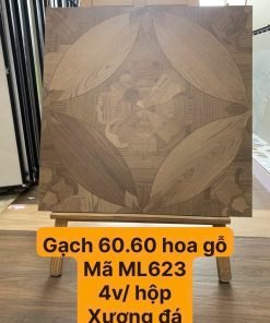 Gạch Ốp Lát vân gỗ bông hoa Trung Quốc 60x60cm 622 - Daisan Store