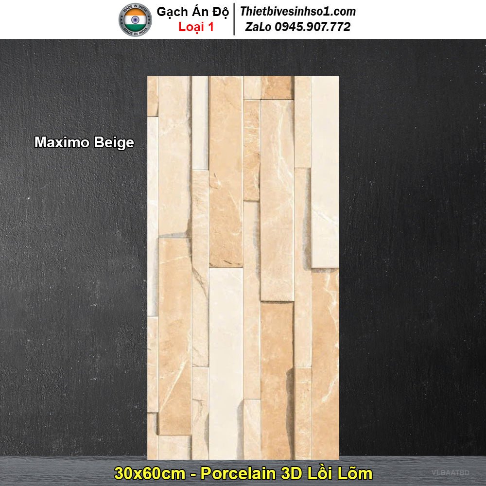 Gạch Ốp Trang Trí 30x60 Ấn Độ Maximo Beige - Daisan Store