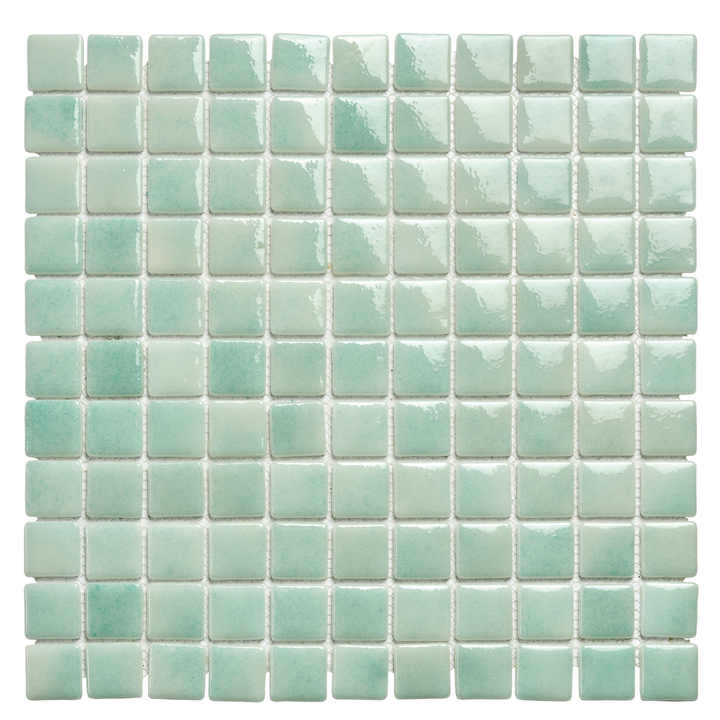 Gạch ốp tường bể bơi nhiều màu sắc hình vuông màu xanh lá cây nhạt sang trọng hiện đại dày 4mm dùng để trang trí tường ốp tường nhà biệt thự - Daisan Store