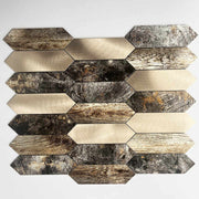 Gạch ốp tường bếp hình lục giác dài bằng nhôm tự dính thiết kế hiện đại dùng để trang trí tường nội thất phòng tắm nhà bếp - Daisan Store