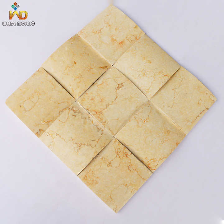 Gạch Ốp Tường Đá Cẩm Thạch Be Hình Vòm Cho Tường Nền 3D - Daisan Store