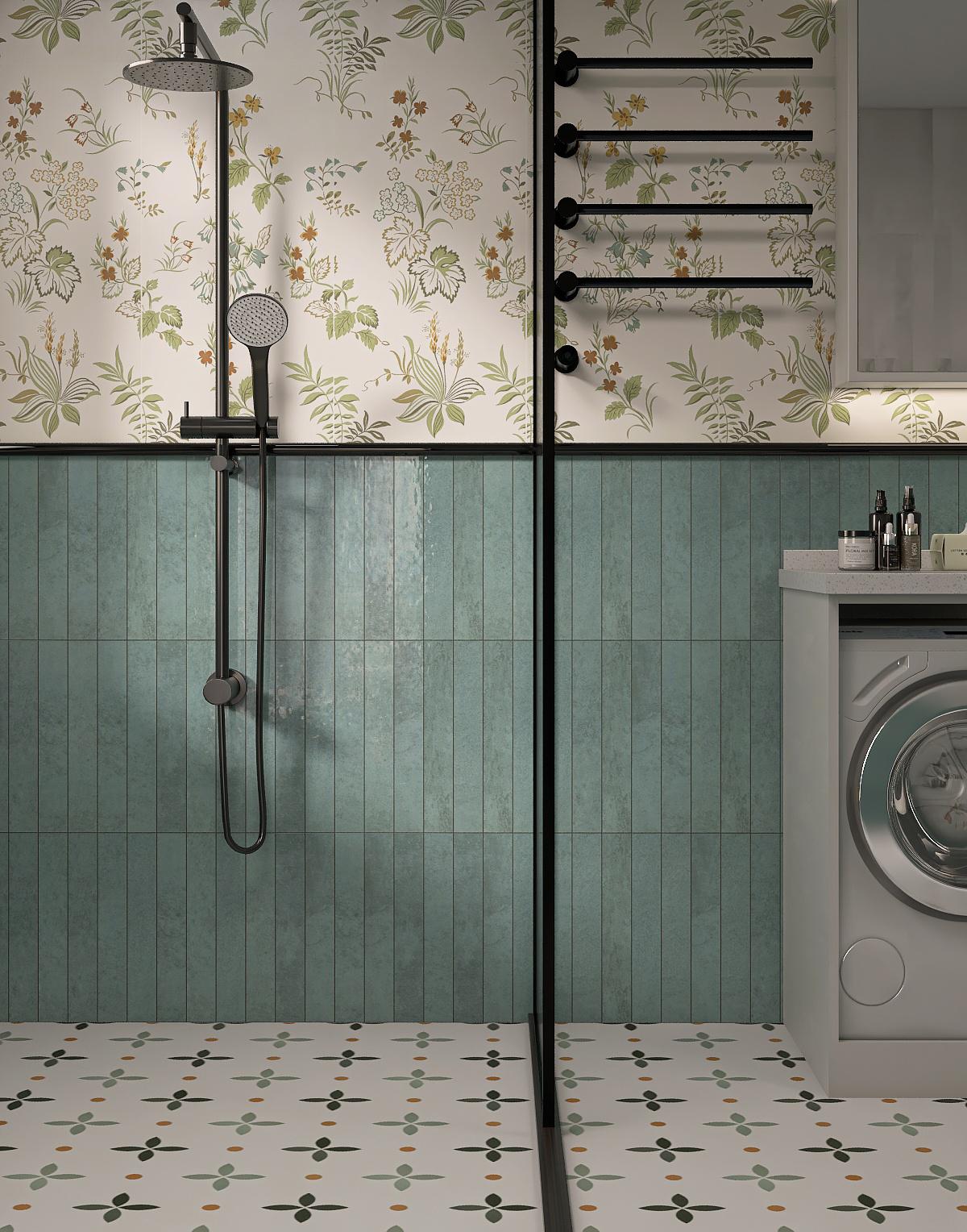 Gạch ốp tường họa tiết hoa 40x80cm mã MF48H04 - Daisan Store