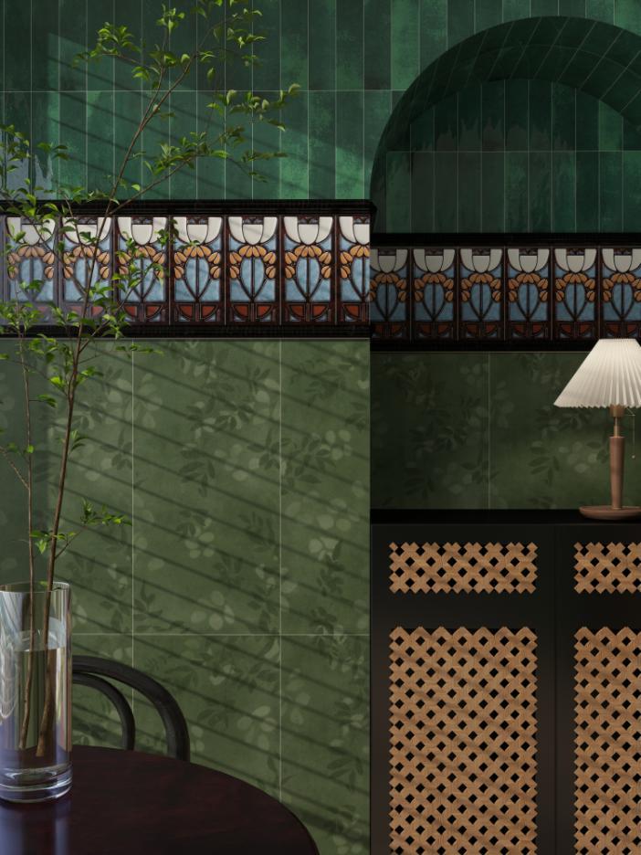 Gạch ốp tường họa tiết hoa 40x80cm mã MF48H12 - Daisan Store