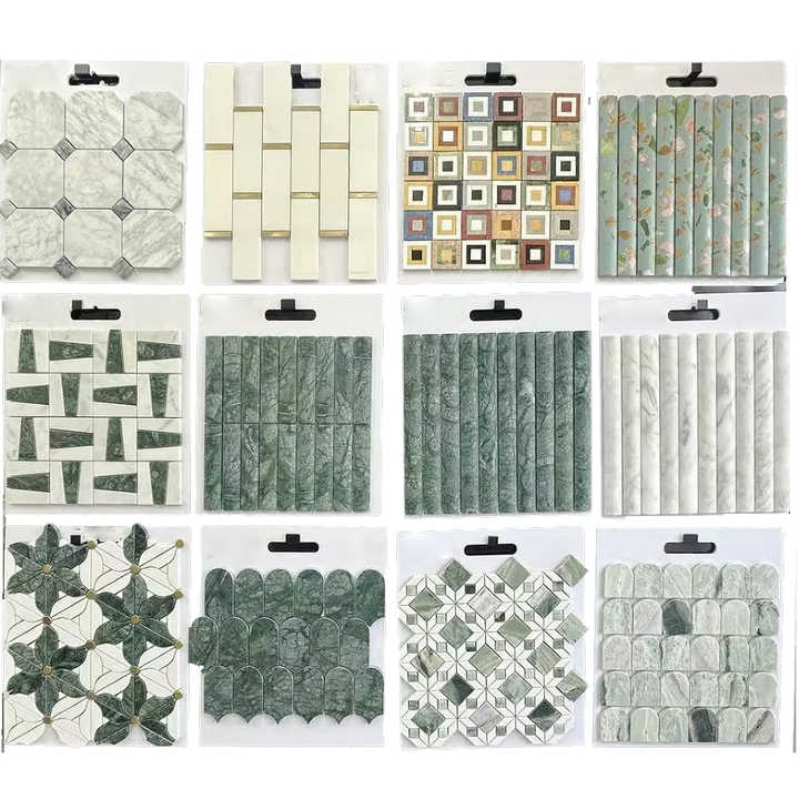 Gạch Ốp Tường Khảm Đá Cẩm Thạch Trắng Carrara 298x290mm - Daisan Store